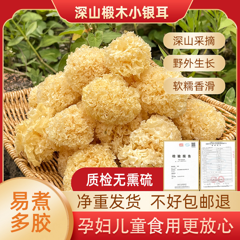 12705471.拾誉椴木小银耳500g 古田雪耳农家糯耳丑耳无熏硫白木耳干货