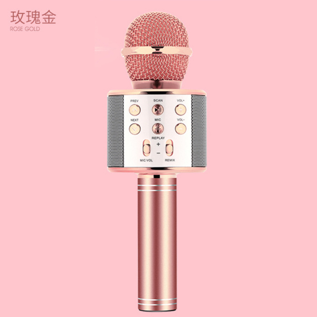 2498296.HNEW全能声卡麦克风话筒一体无线蓝牙自带音响手机全民K歌家用唱歌麦克风