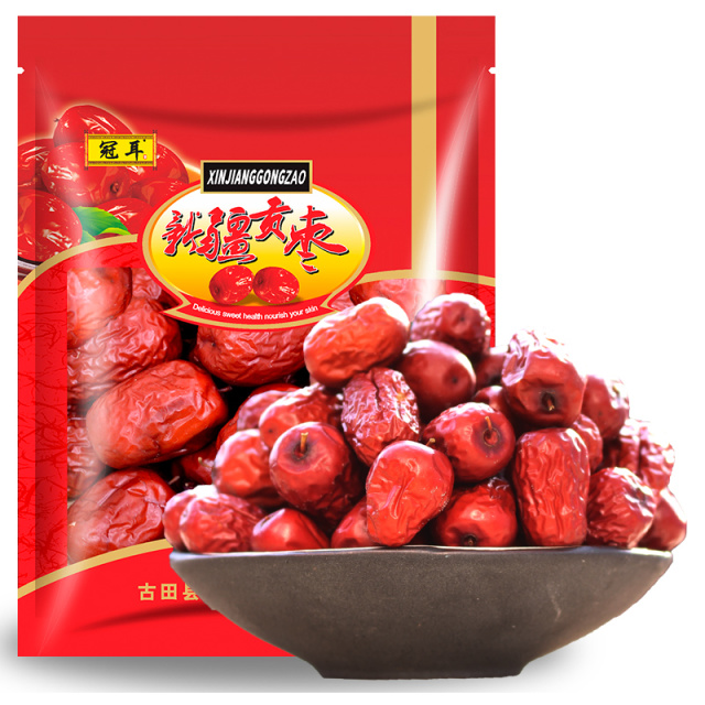 12697979.冠耳 新疆贡枣500g 红枣干货泡茶煮粥零食皮薄甜汤煲汤