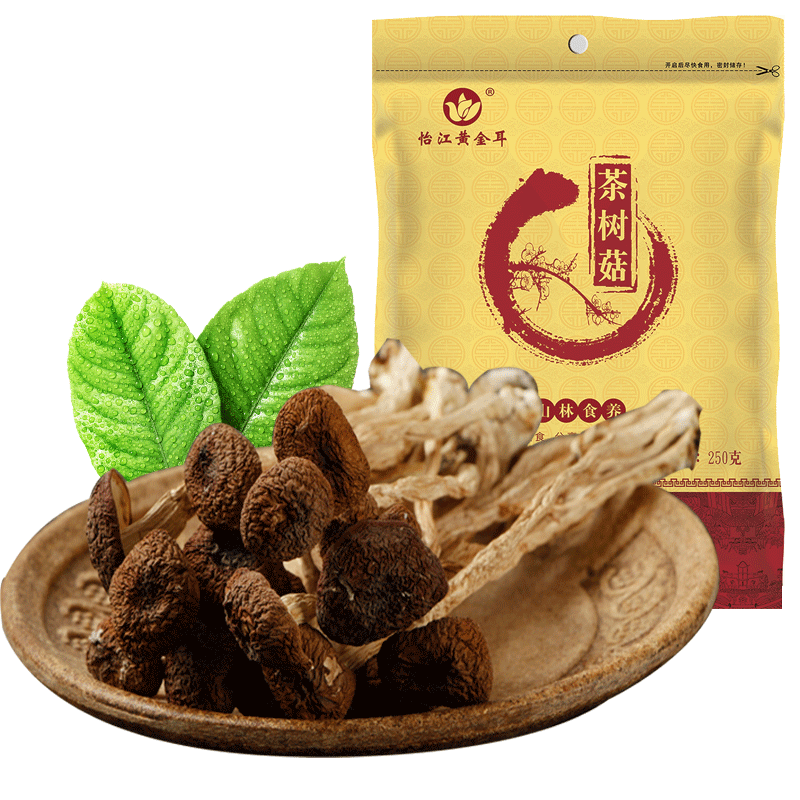 12687432.怡江黄金耳 不开伞茶树菇250克*1袋/2袋