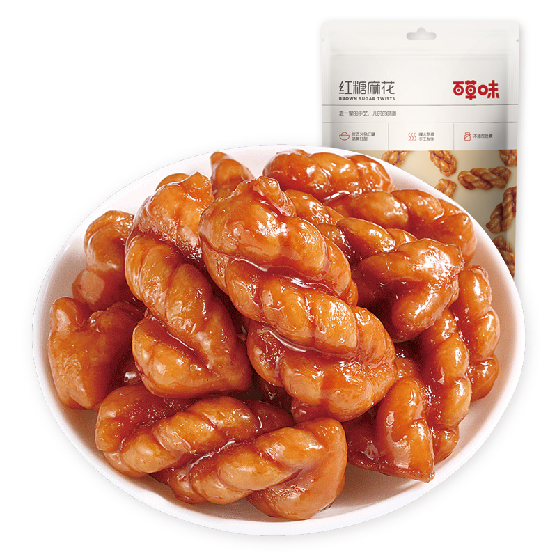 12687013.【99元任选20件】【百草味】红糖麻花120g(单拍或取消多件不发货)
