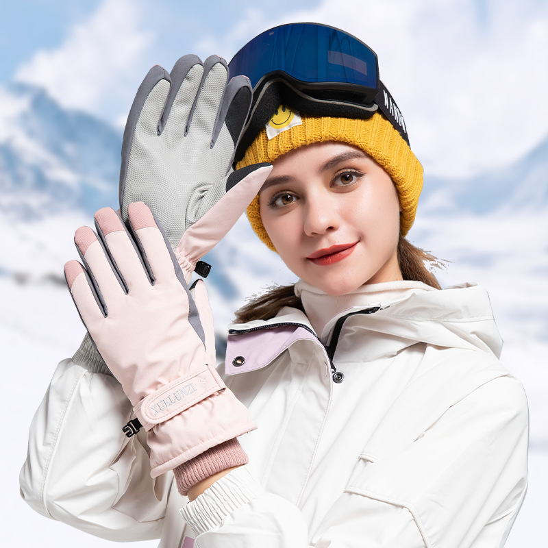 5588338.凯步 户外滑雪手套冬季女秋冬保暖防风防水可触屏骑车骑行运动手套