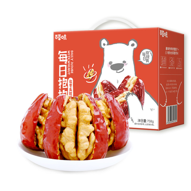 12687002.【爆款直降】【百草味】每日抱抱果 758g(骏枣夹核桃)