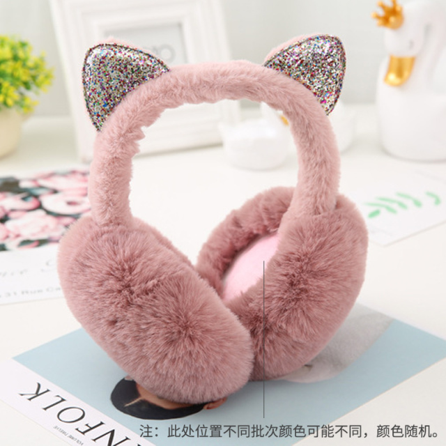 5545917.望远行 耳罩耳套保暖女冬季天毛绒耳包冬季韩版少女可爱防冻折叠耳帽耳暖