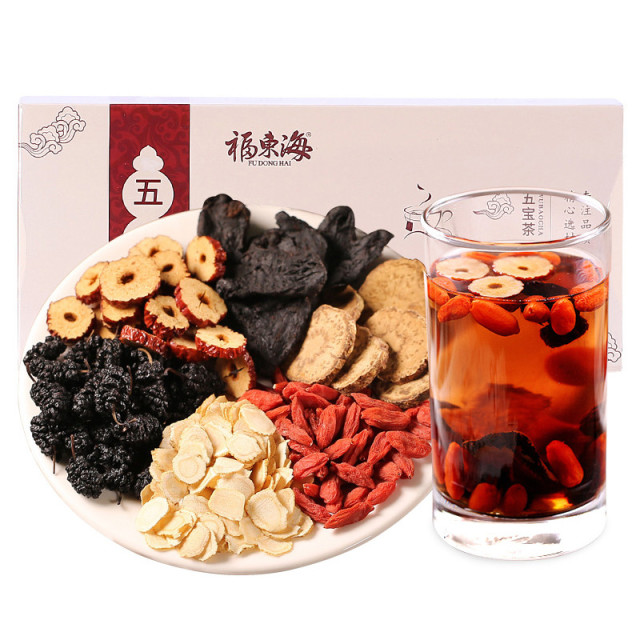 10901510.【买一送一】人参五宝茶  250g生产日期保质期见包装详情