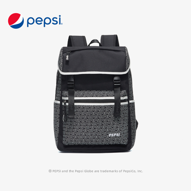 6305668.Pepsi百事 新款时尚百搭休闲印花学院书包大容量双肩包户外潮流背包旅行包