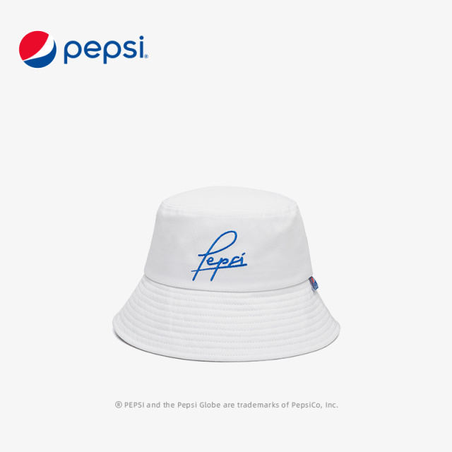 6310138.Pepsi百事 时尚休闲防晒沙滩遮阳出游签名渔夫帽