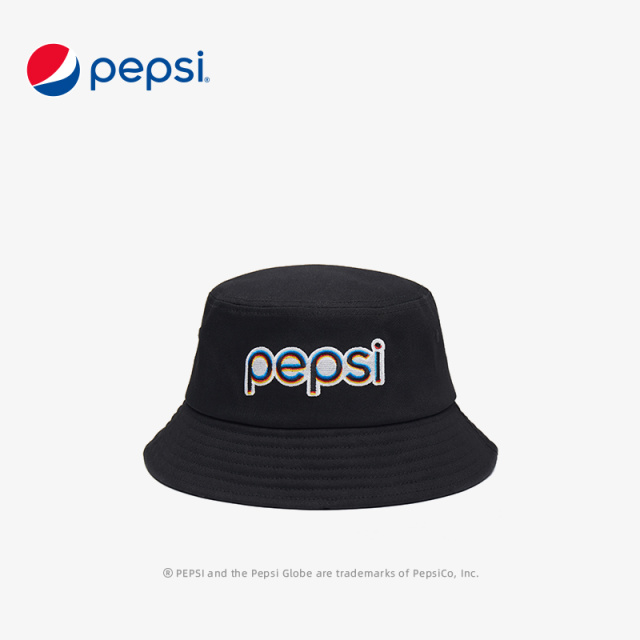 6310141.Pepsi百事 新款时尚休闲黑罐百事渔夫帽男女帽子遮阳防晒出游