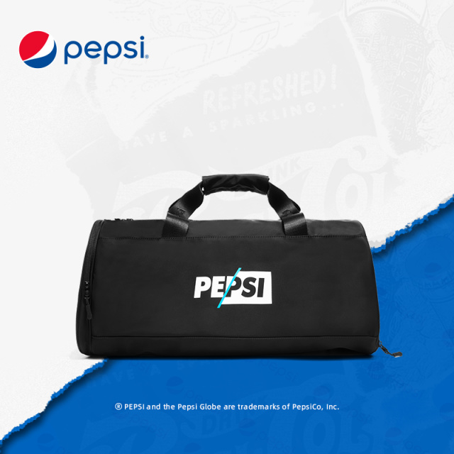 6356490.Pepsi百事  时尚旅行袋男女轻巧大容量便携出差旅行运动