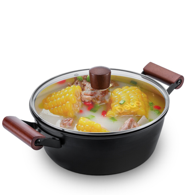 6537826.Debo德铂理查德汤锅无涂层炖锅铁锅24cm
