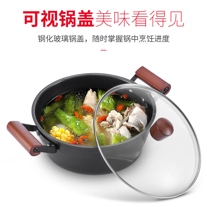 6537826.Debo德铂理查德汤锅无涂层炖锅铁锅24cm