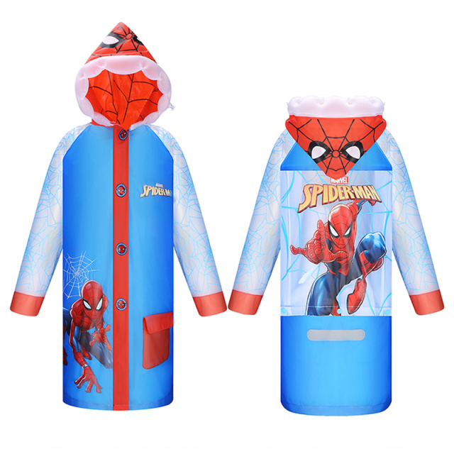 12087668.儿童雨衣连帽加厚卡通带书包位