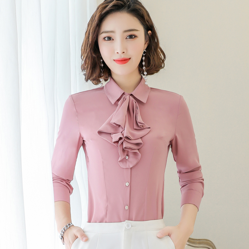 6724219.七玻威时尚简约女式衬衫气质大方优雅雪纺衫【七玻威女装1】