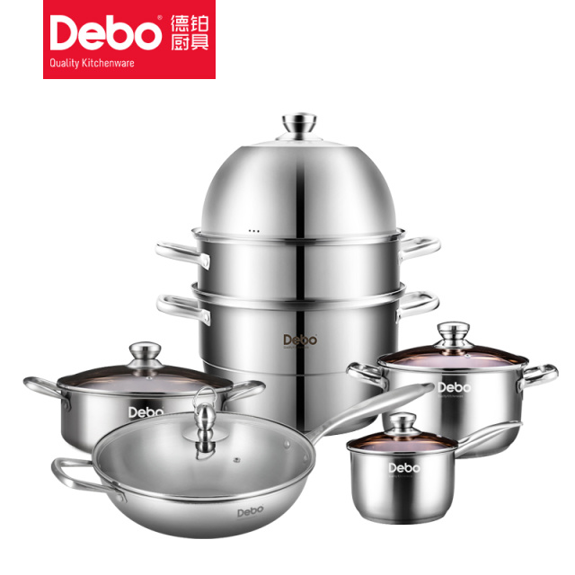 6739651.Debo徳铂 斯德哥尔 套装 炒锅蒸锅