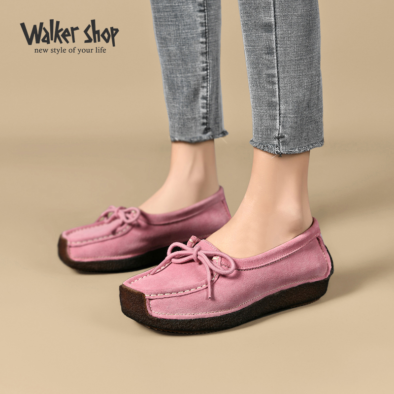 6268682.【奥卡索/Walker shop】真皮蜗牛鞋豆豆鞋