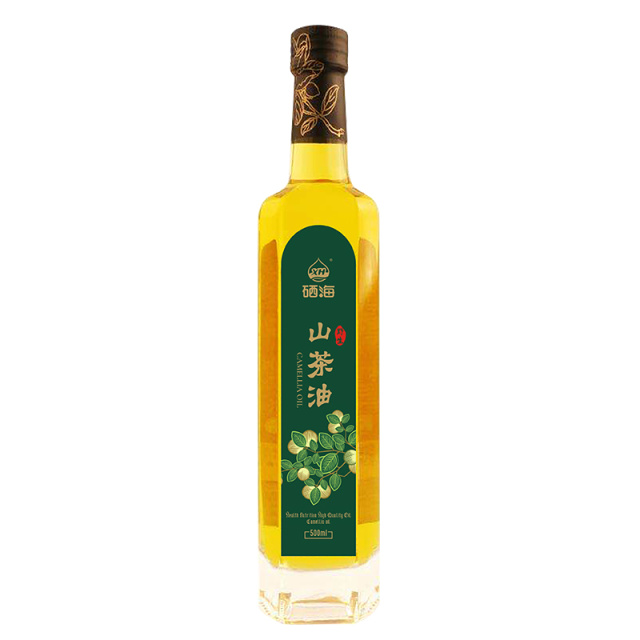 12687115.硒海 绿色食品认证纯正山茶油食用油500ml茶籽油护肤婴儿农家野茶树油