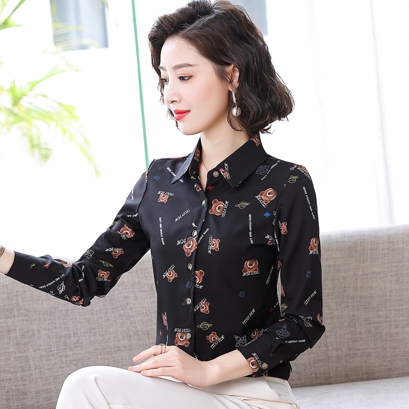 6825981.季婕春秋女新款优雅气质时尚百搭长袖衬衫【季婕女装1】