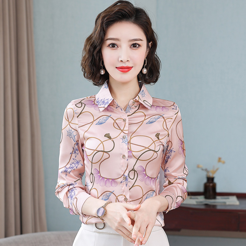 6825986.季婕春秋女新款优雅气质时尚百搭长袖衬衫【季婕女装1】