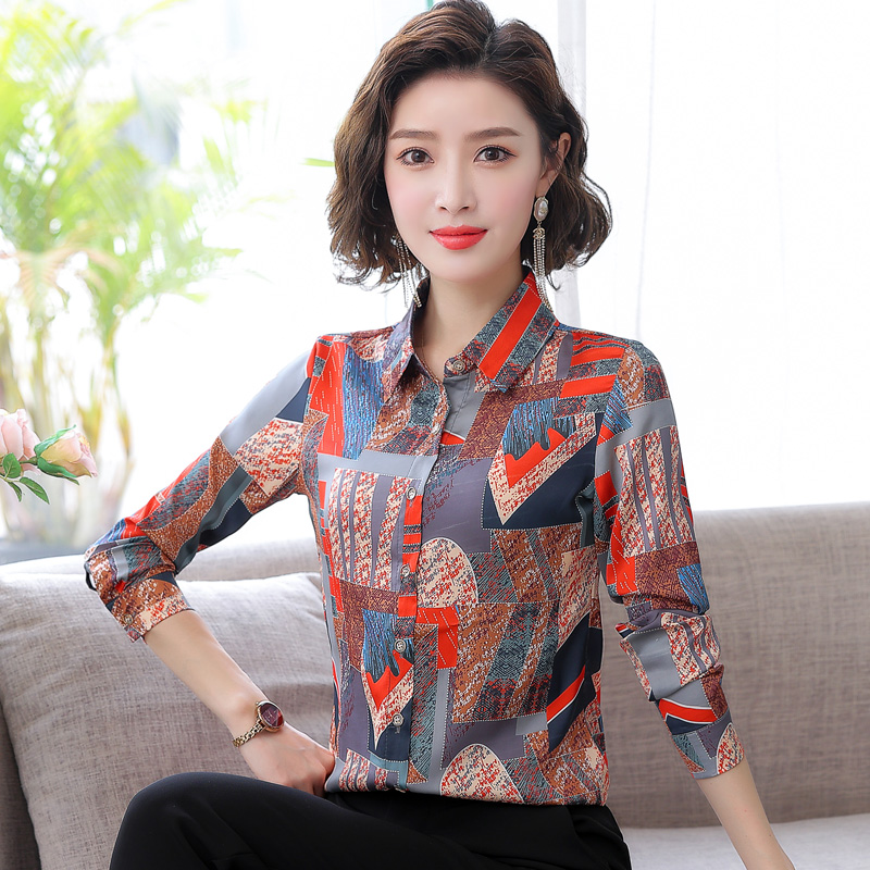 6825989.季婕春秋女新款优雅气质时尚百搭长袖衬衫【季婕女装1】