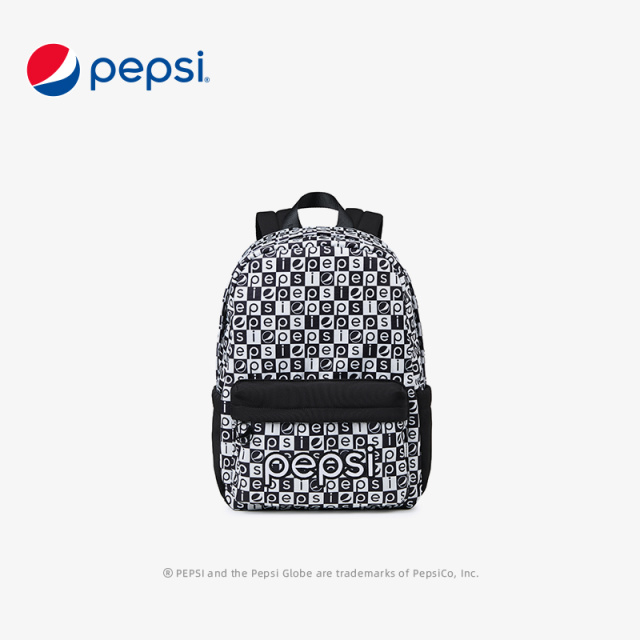 6862878.Pepsi百事 潮流时尚尼龙休闲迷你印花百搭大容量舒适双肩包