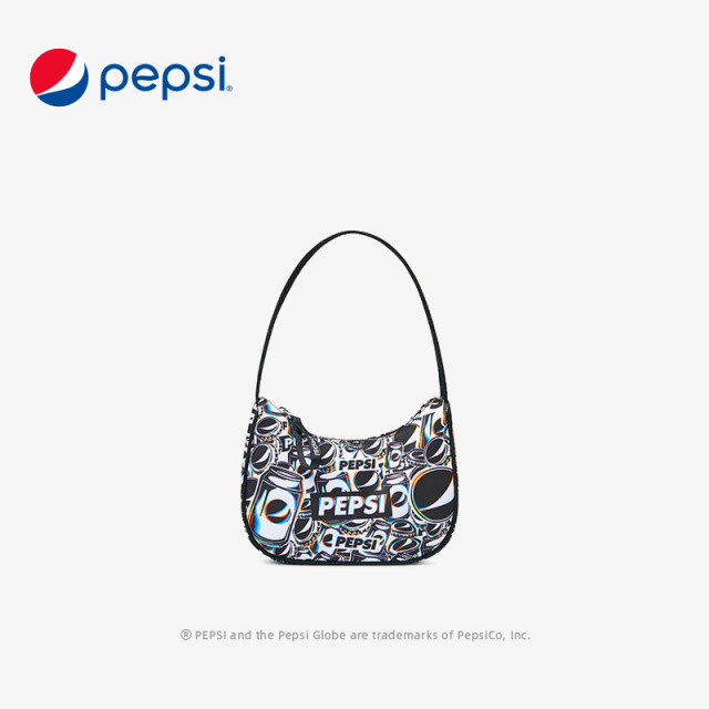 6917631.Pepsi百事 新款时尚休闲简约印花动感单肩斜挎手提包大满罐腋下包