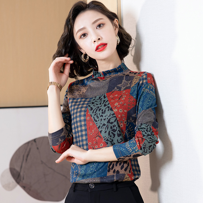 6946326.7-CY秋冬新款品质休闲百搭撞色印花女长袖打底衫T恤【7-CY女装1】