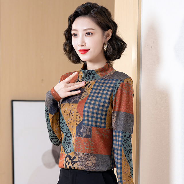 6946326.7-CY秋冬新款品质休闲百搭撞色印花女长袖打底衫T恤【7-CY女装1】