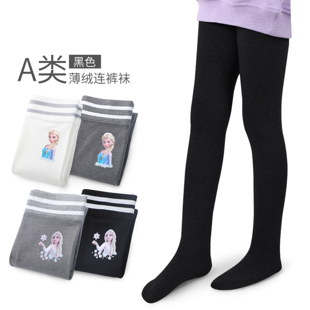 12087618.迪士尼女童打底裤儿童薄绒连裤袜春秋外穿舞蹈袜加绒袜裤