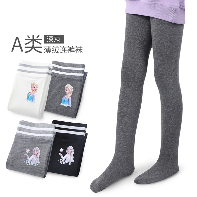 12087618.迪士尼女童打底裤儿童薄绒连裤袜春秋外穿舞蹈袜加绒袜裤