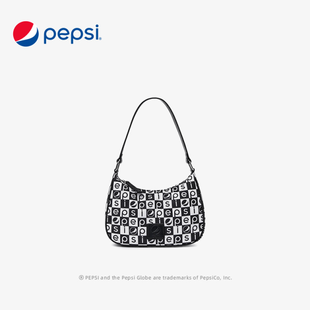 6947922.Pepsi百事 时尚休闲潮流印花格子个性腋下包单肩斜挎手提百搭