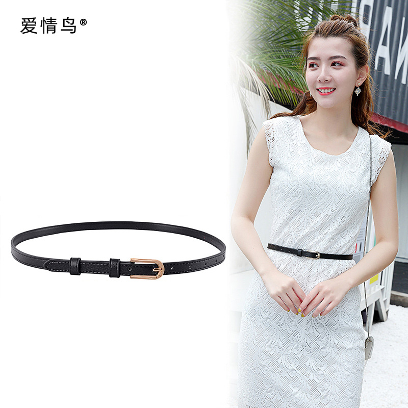 7038045.爱情鸟装饰连衣裙子腰带牛皮牛仔裤带