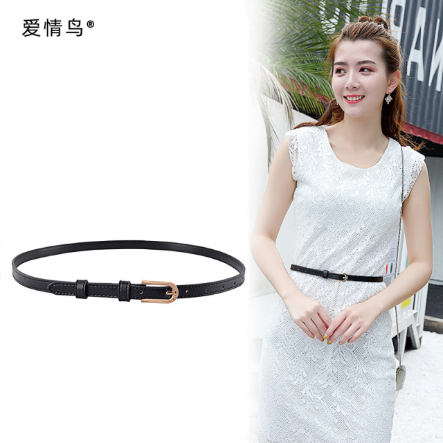 7038045.爱情鸟装饰连衣裙子腰带牛皮牛仔裤带