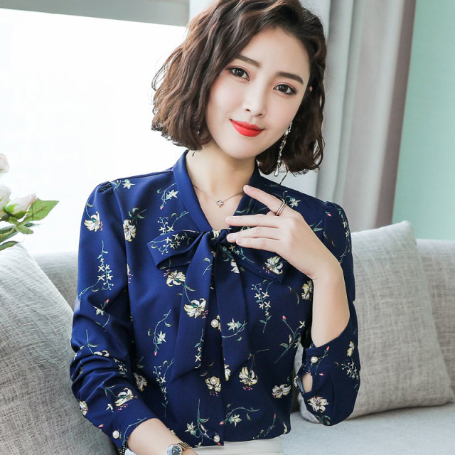 6724237.七玻威时尚简约女式衬衫气质大方优雅舒适雪纺衫【七玻威女装1】