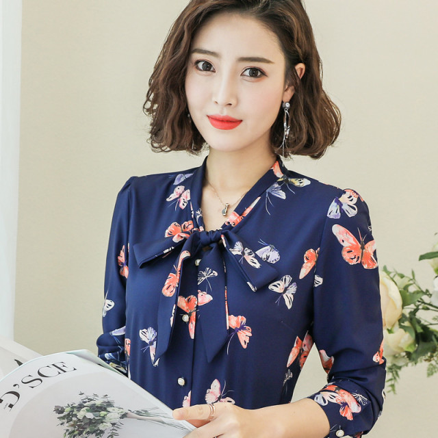 6724224.七玻威时尚简约女式衬衫气质大方优雅舒适雪纺衫【七玻威女装1】