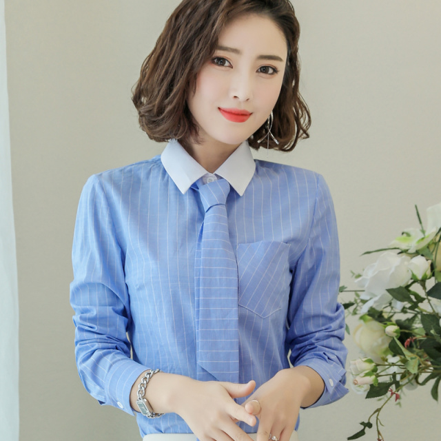 6724222.七玻威时尚简约女式衬衫气质大方优雅纯棉舒适雪纺衫【七玻威女装1】