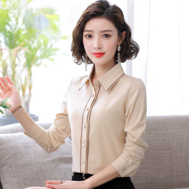 6825987.季婕春秋女新款优雅气质时尚百搭长袖衬衫【季婕女装1】