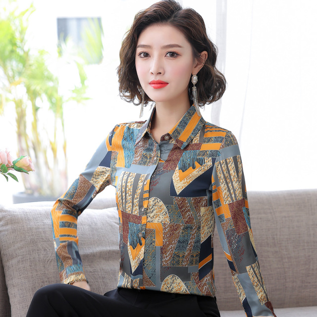 6825989.季婕春秋女新款优雅气质时尚百搭长袖衬衫【季婕女装1】