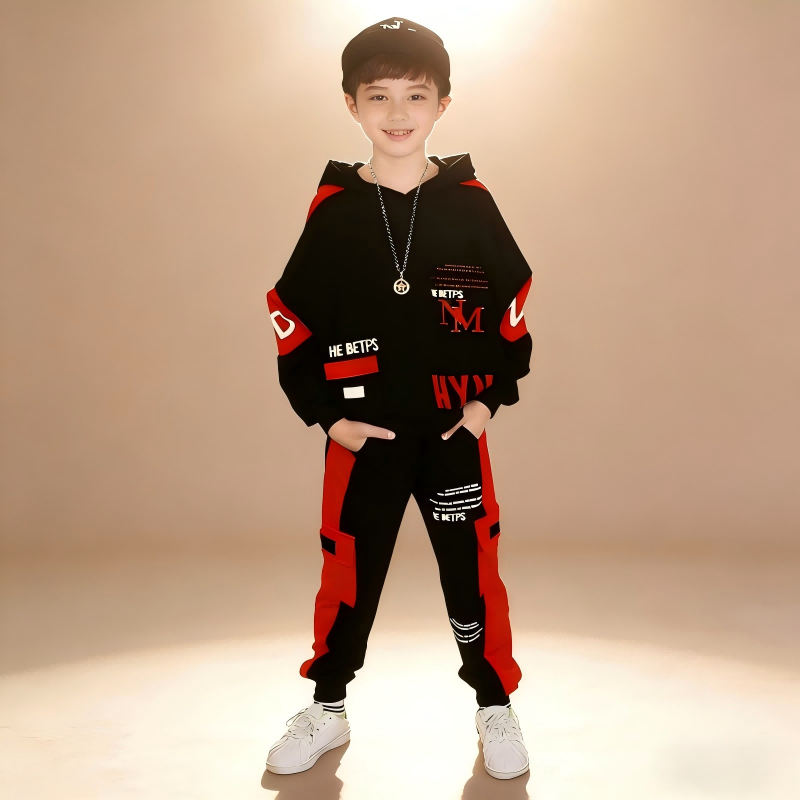 13184692.儿童两件套运动服男童套装春季秋装洋气2026年新款帅气中大童卫衣