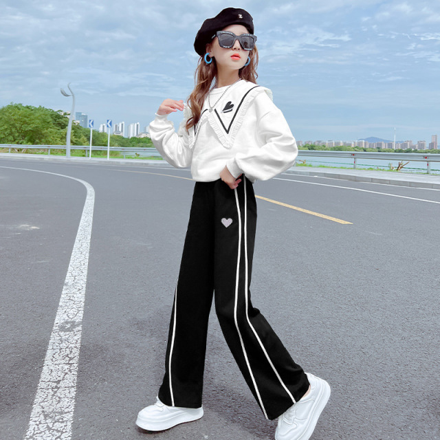 13188893.女童套装春秋2026新款洋气运动服套装女大童儿童休闲阔腿裤两件套