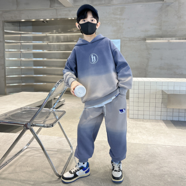 13186012.时髦男孩卫衣套装男童春装套装春秋季2026新款儿童装炸街酷帅气洋气