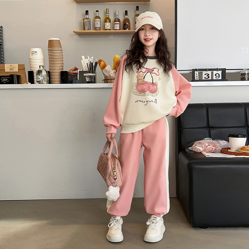 13189493.女童秋装运动套装2026新款网红洋气时髦休闲童装女大童春秋两件套