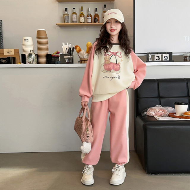 13189493.女童秋装运动套装2026新款网红洋气时髦休闲童装女大童春秋两件套