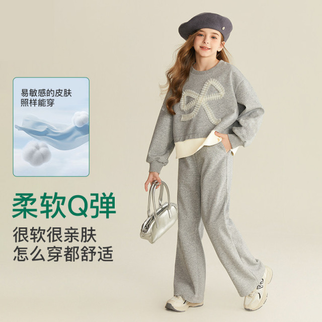 13191677.2026女大童春装卫衣套装儿童韩系休闲衣服两件套中大童时髦学院风