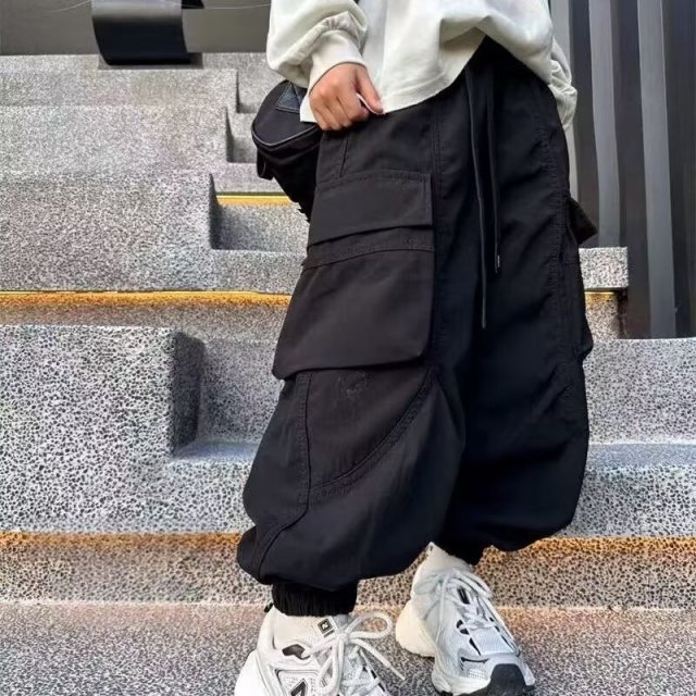13203046.儿童春秋工装裤 男童多口袋束脚长裤 中大童爆款帅气裤子