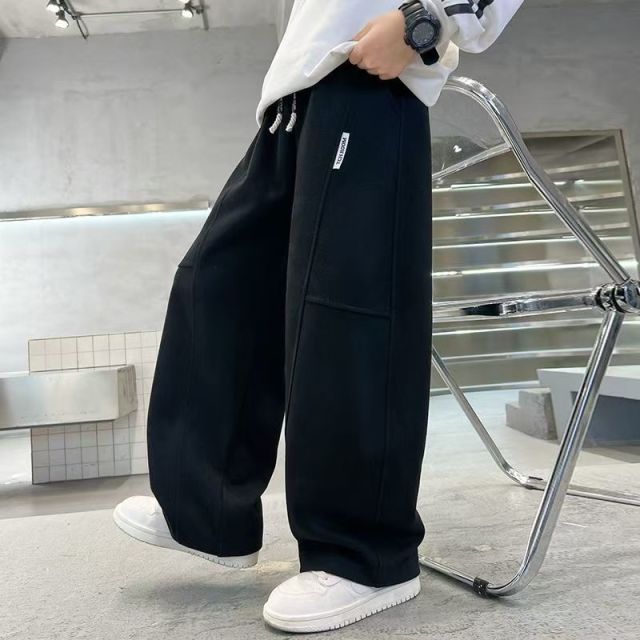 13204838.儿童春秋 INS 风休闲卫裤 男童阔腿中大童爆款百搭长裤子
