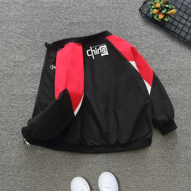 13208995.男童外套春秋款2026儿童棒球服痞帅男孩春季上衣宝宝中大童撞色款