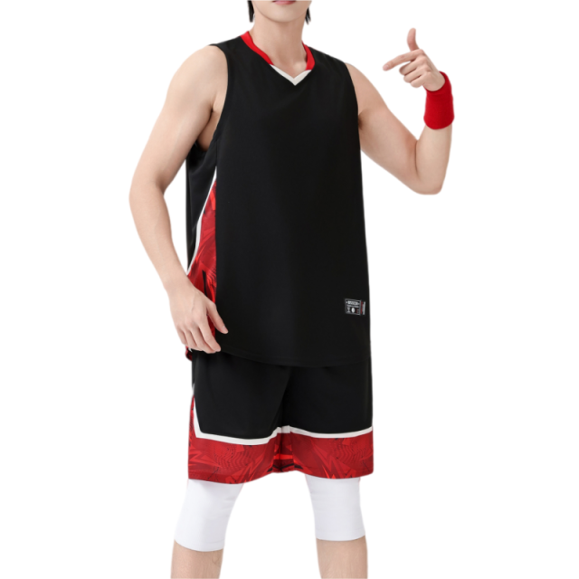 13287008.新款 V 领篮球服套装 男女同款透气速干透气篮球服两件套比赛训练队服