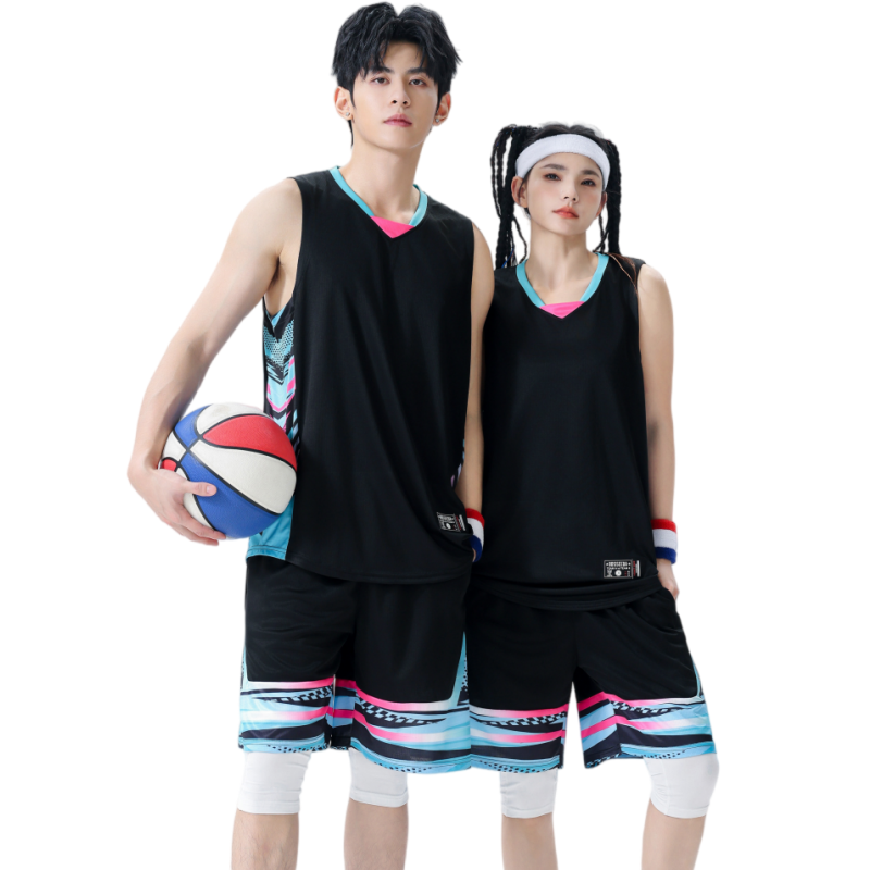 13287346.夏季透气运动套装 网眼面料 男女同款休闲训练篮球服轻奢个性篮球服套装