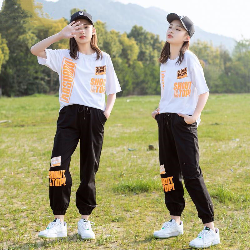 13379357.女童夏季套装2026年洋气夏装儿童运动女孩中大童时尚两件套