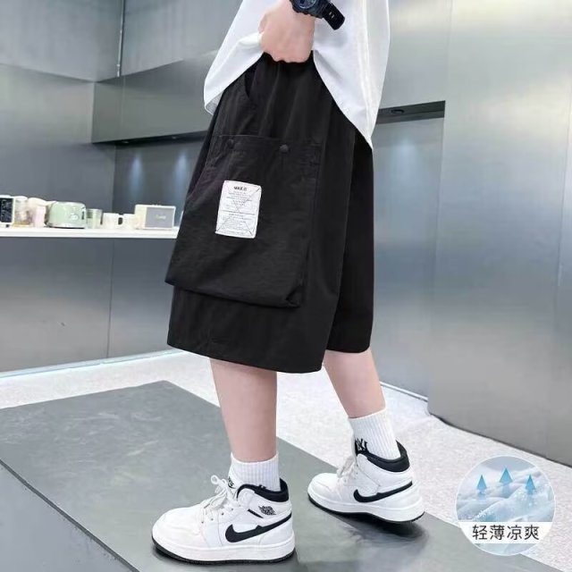 13429716.儿童韩版工装休闲运动裤 男童夏季薄款透气防 蚊裤子